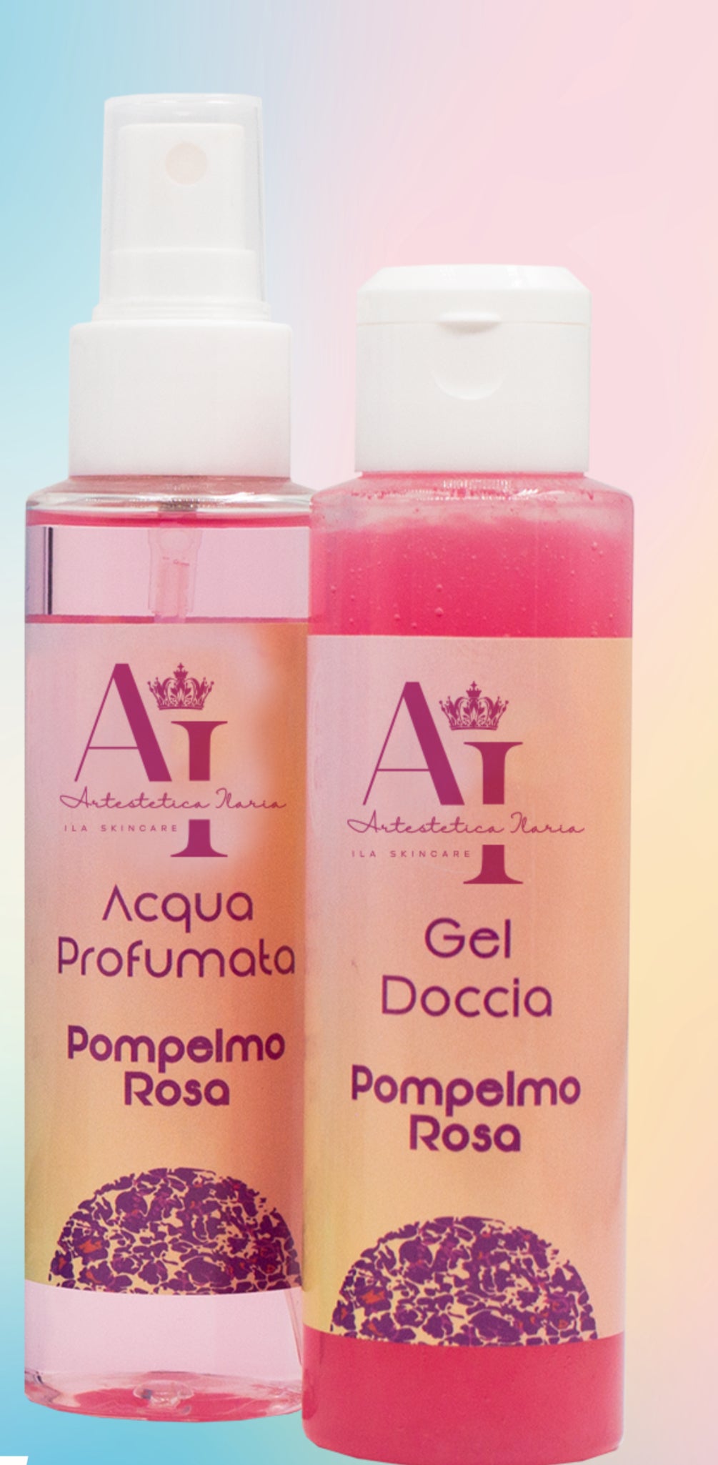 Set gel doccia ed acqua profumata al pompelmo rosa